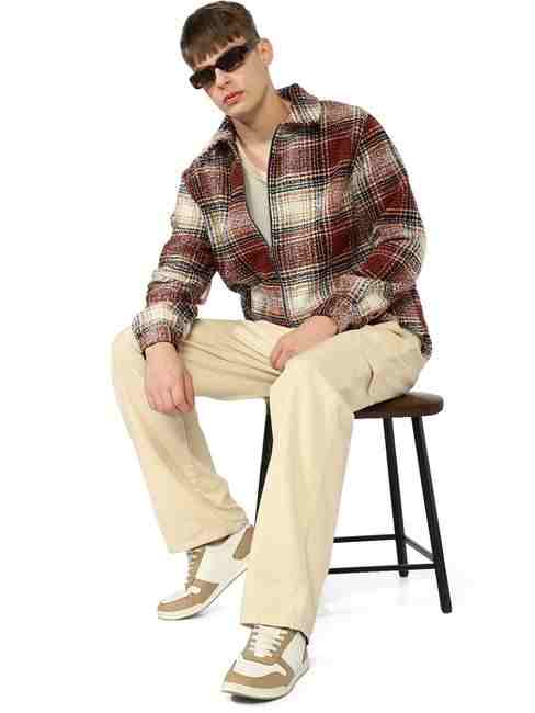 GAS | Checked Jacket with Classic Collar and Button Down Placket