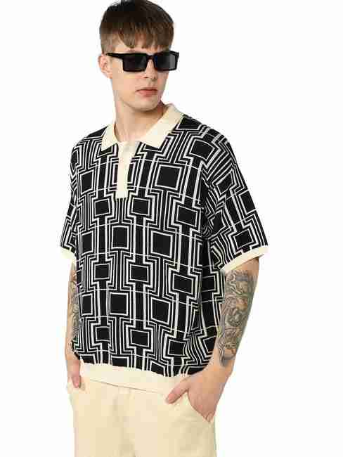 GAS | Metallic AOP Boxy Fit Polo Tshirt