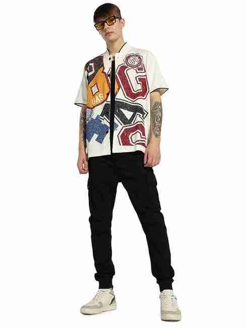 GAS | Short Sleeve Boxy Fit Baseball Shirt with Stylised Collar