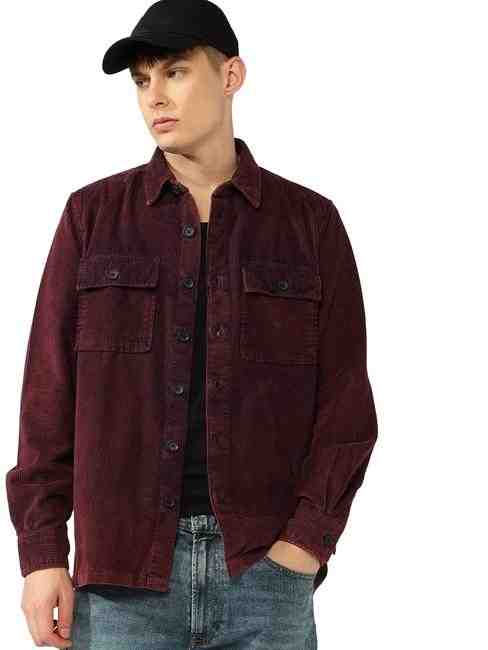 GAS | Corduroy Shacket Fit Shirt with Double Flap Pockets