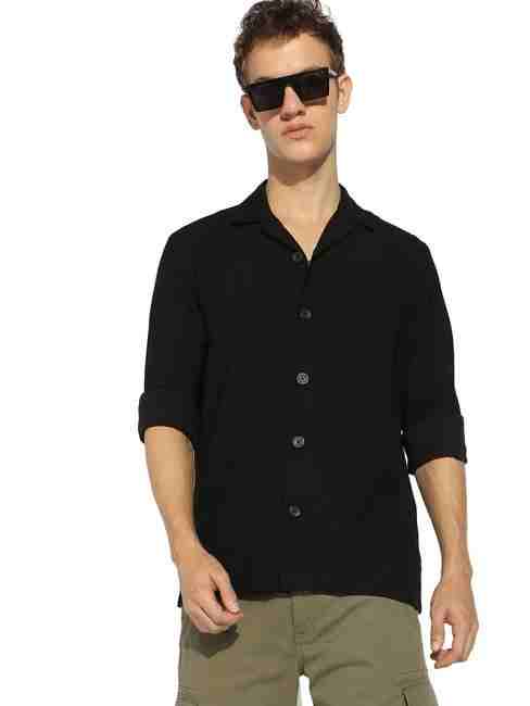 GAS | Classic Regular Fit Single Pocket Solid Shirt