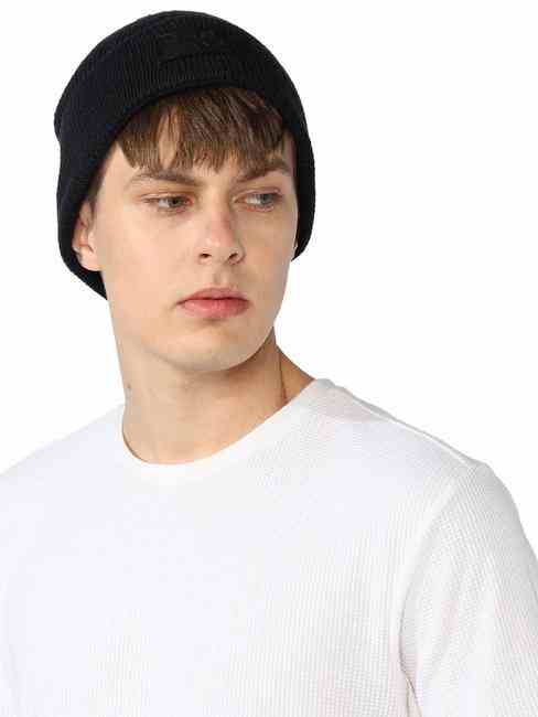 GAS | Comfy Cotton Rib Structure Varsity Beanie