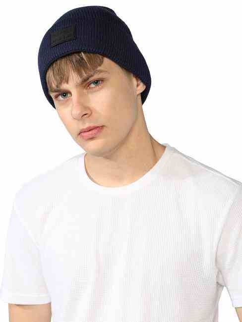 GAS | Comfy Cotton Rib Structure Varsity Beanie