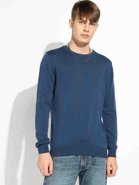 GAS | Classic Crew Neck Full Sleeve Solid Sweater