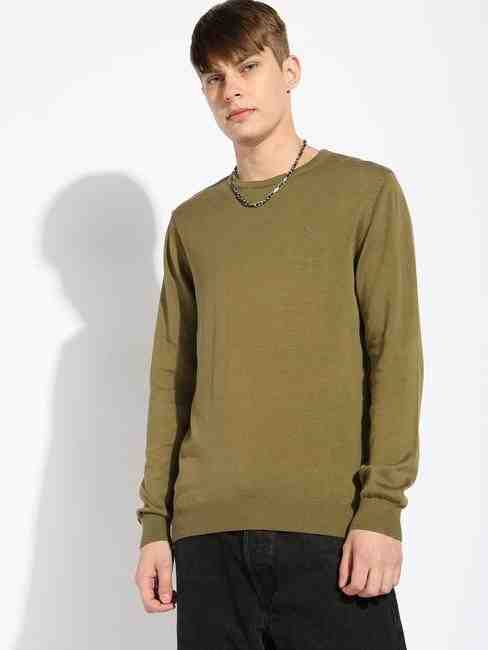 GAS | Classic Crew Neck Full Sleeve Solid Sweater