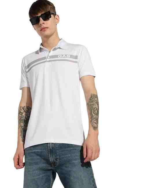 GAS | Regular Fit Short Sleeve White Polo T-Shirt