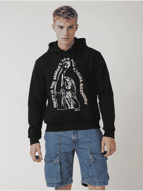 GAS | Bob Marley Graphic Print Round Neck Regular Fit Sweatshirt