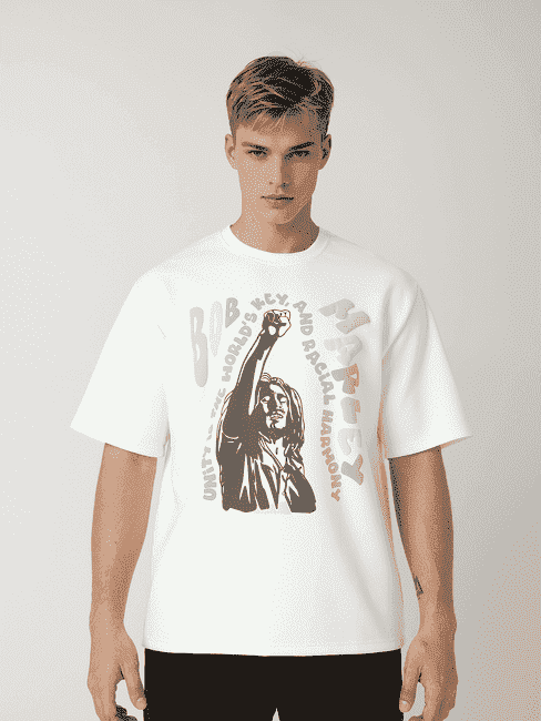 GAS | Bob Marley Graphic Print Round Neck Regular Fit T-shirt