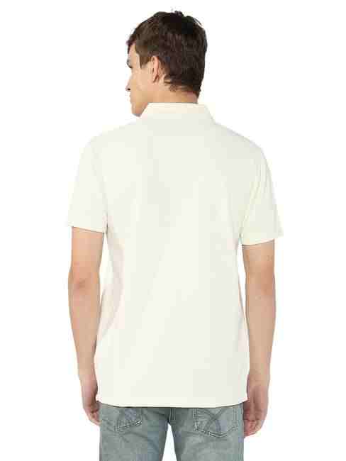 Solid Zip Structured Polo T-Shirt