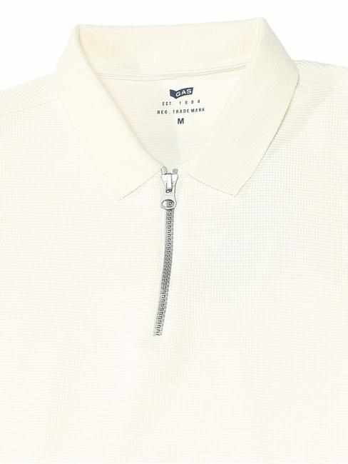 Solid Zip Structured Polo T-Shirt