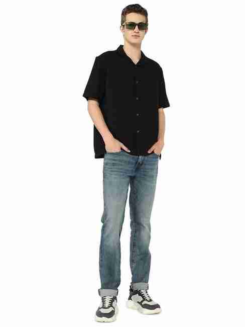 GAS | Solid Lapel Collar Boxy Fit Shirt
