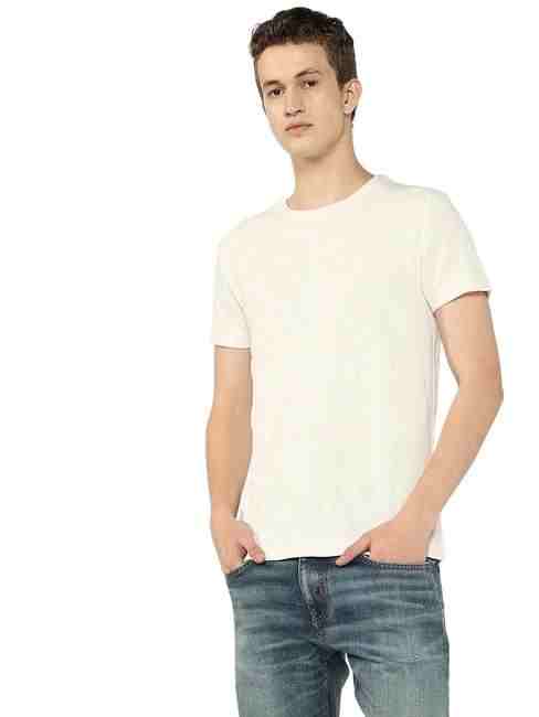 GAS | Solid Structured Comfort Fit T-shirt