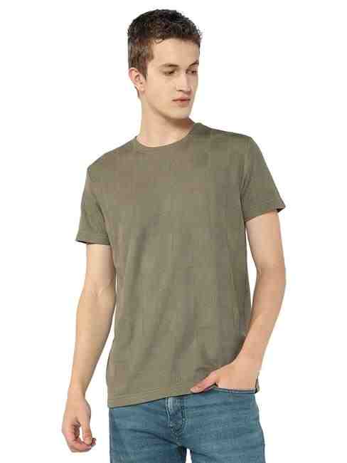GAS | Solid Structured Comfort Fit T-shirt