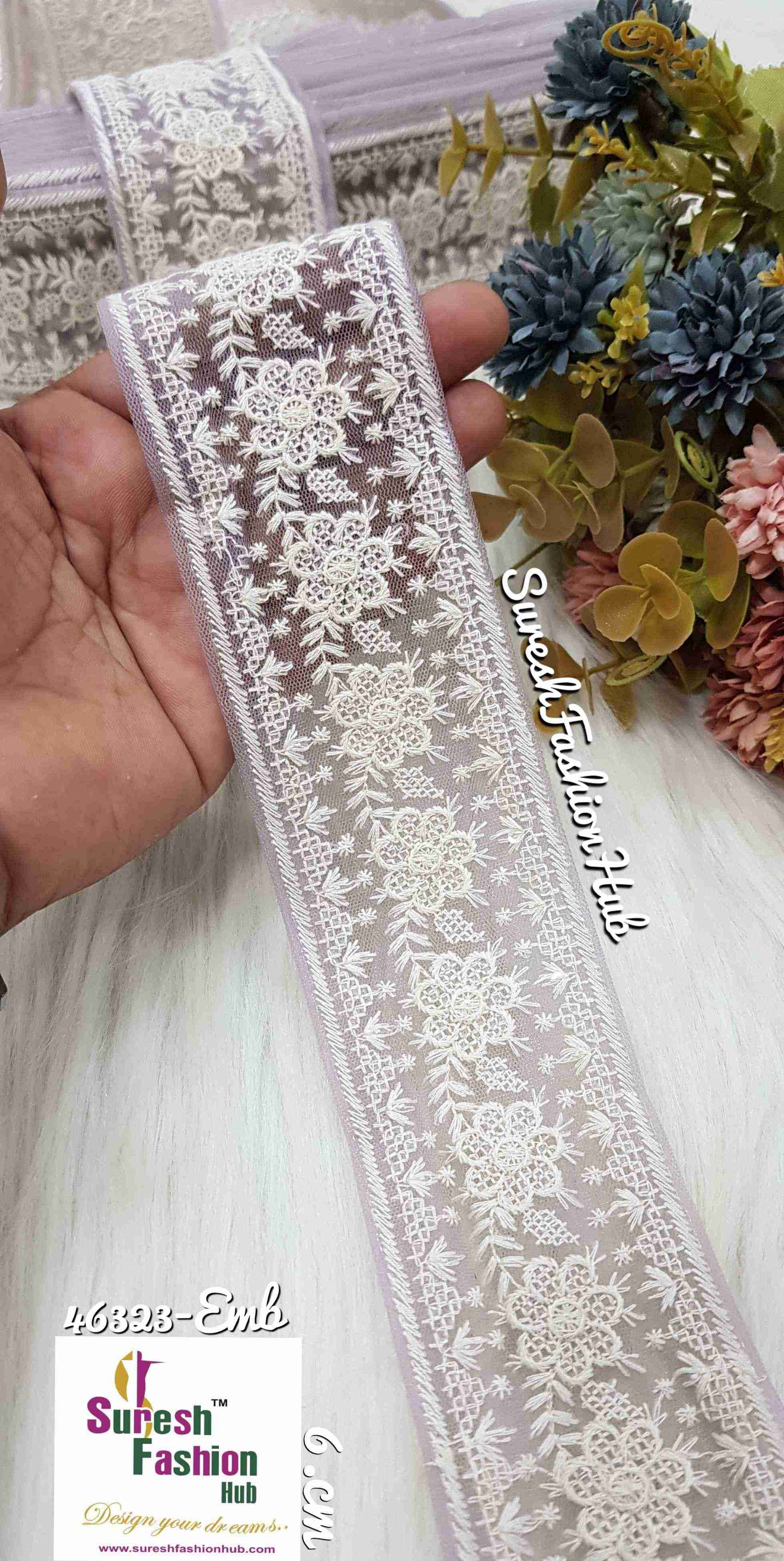 Lilac Threaded Kaleidoscope laces