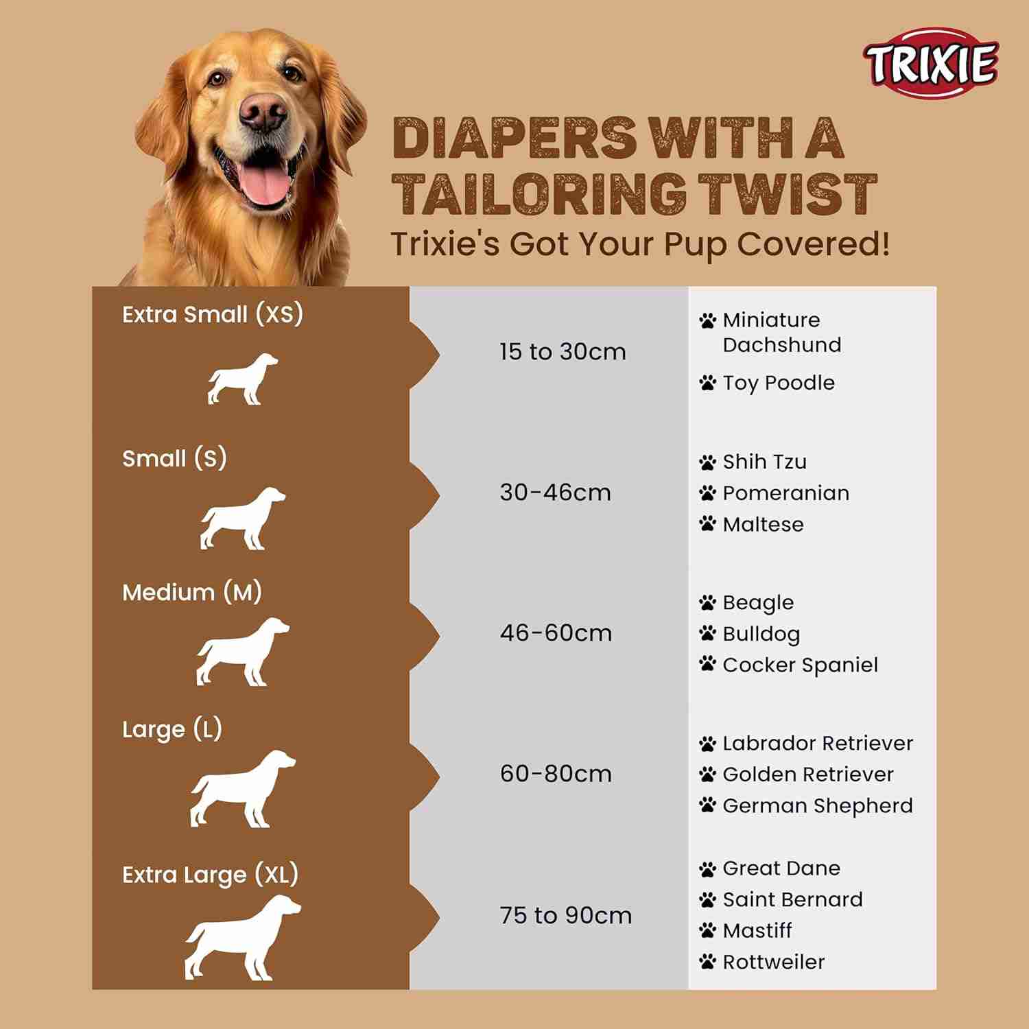 Trixie Diapers For Female Dogs 12 Pcs