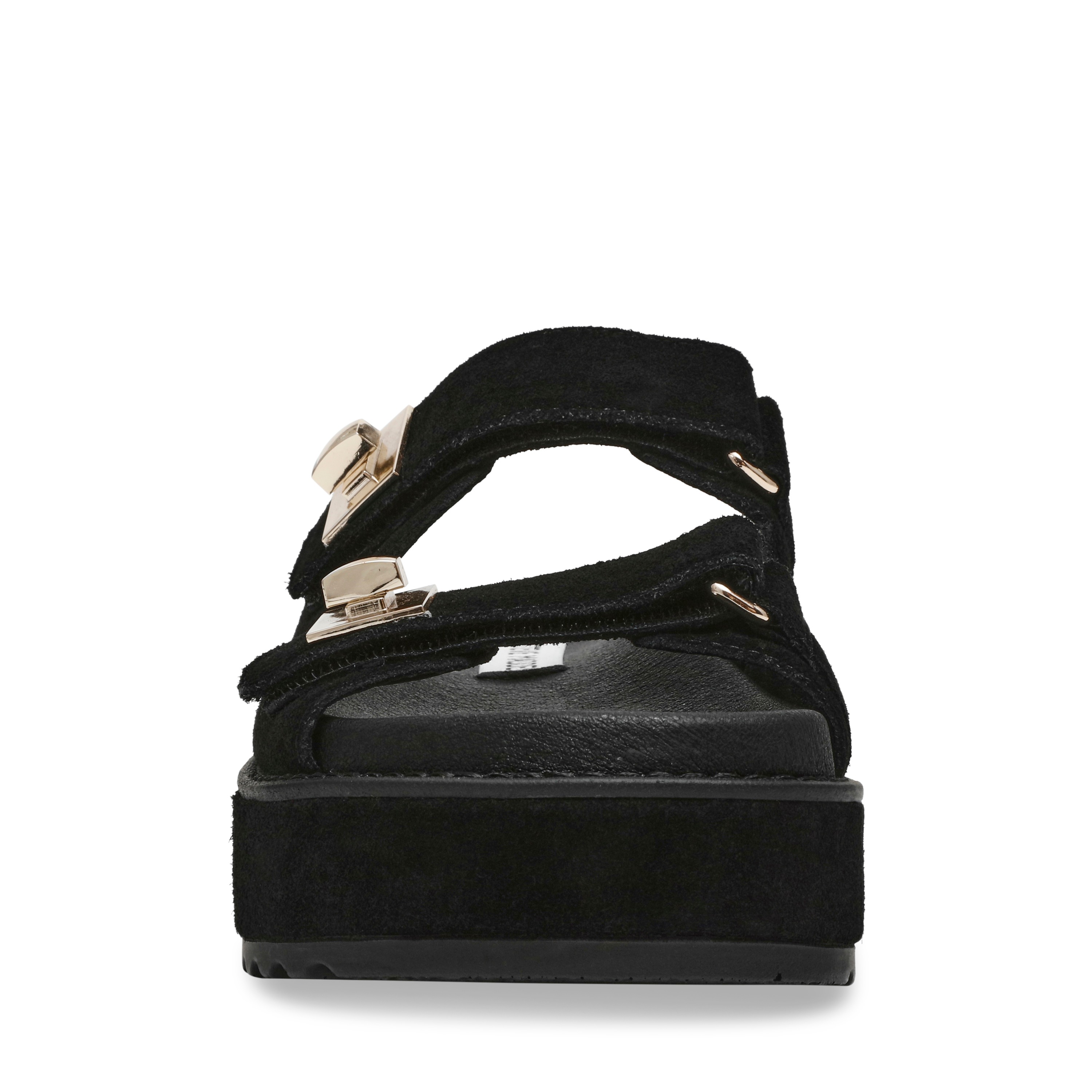 Bigschmona-In Black Suede Wedges