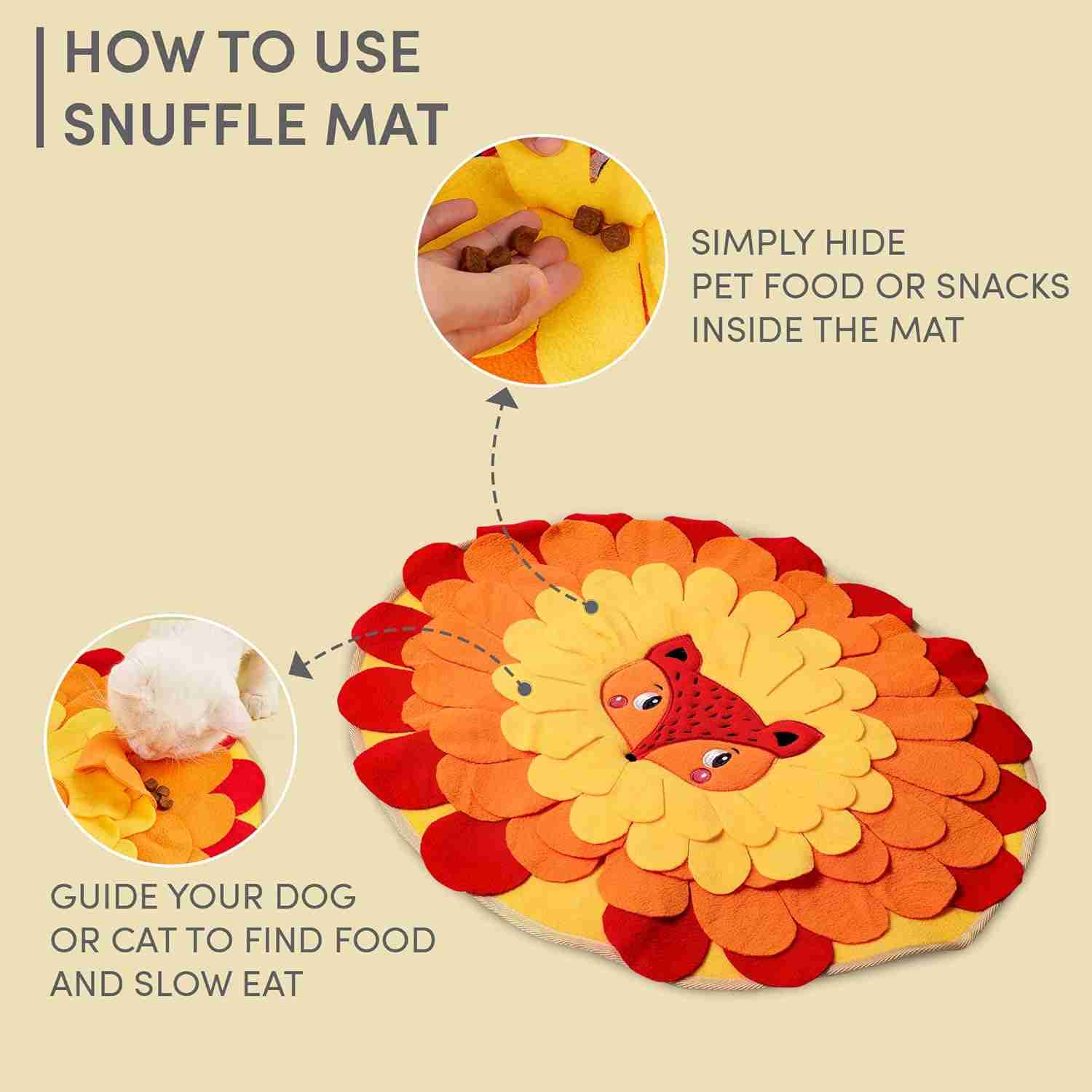 Barkbutler Fofos Snuffle Mat Fox for Dogs