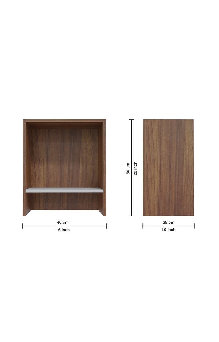 neudot Fessi Bed SideTable - Leon Teak & White