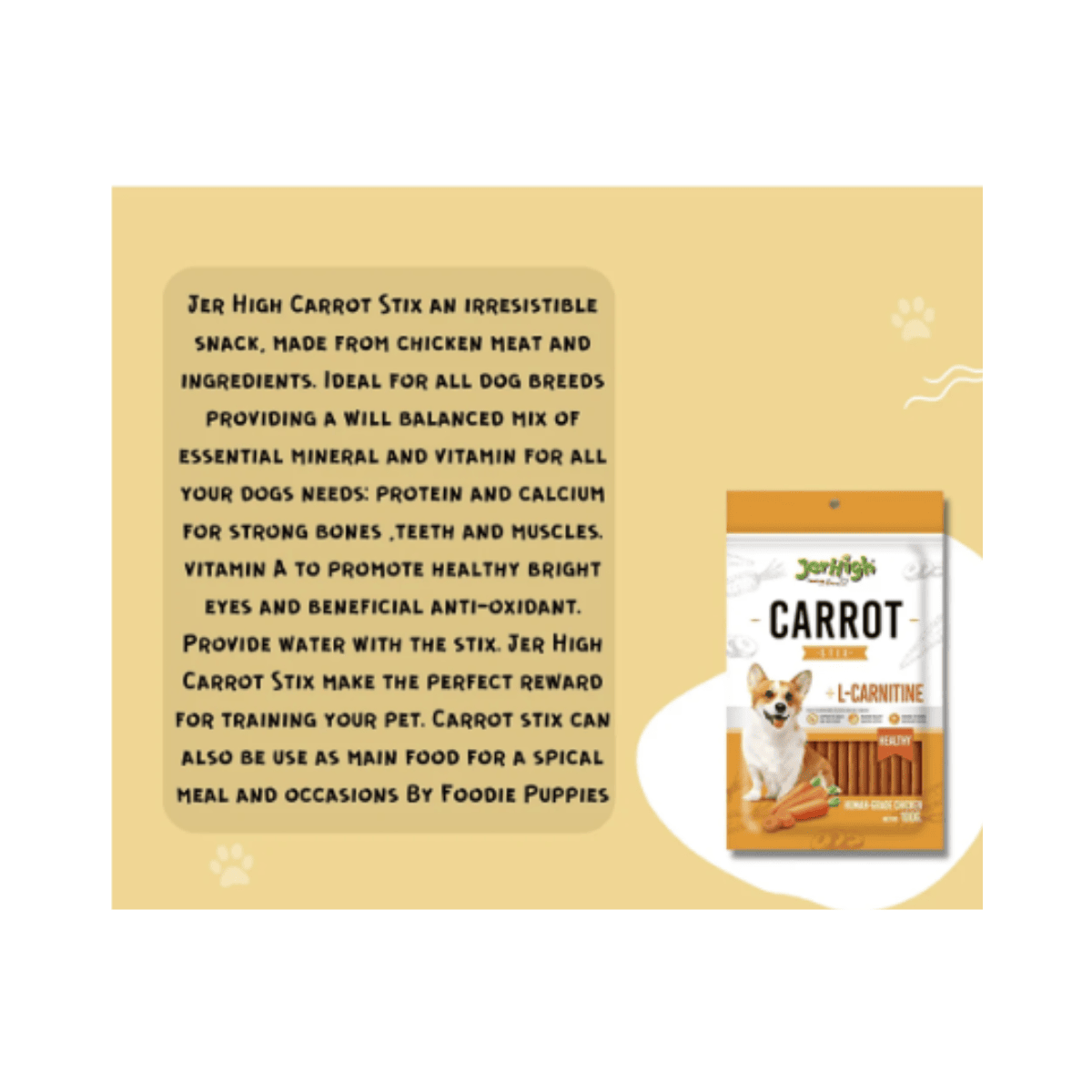 Jer High Carrot Stick Dog Treat - 400 Gm