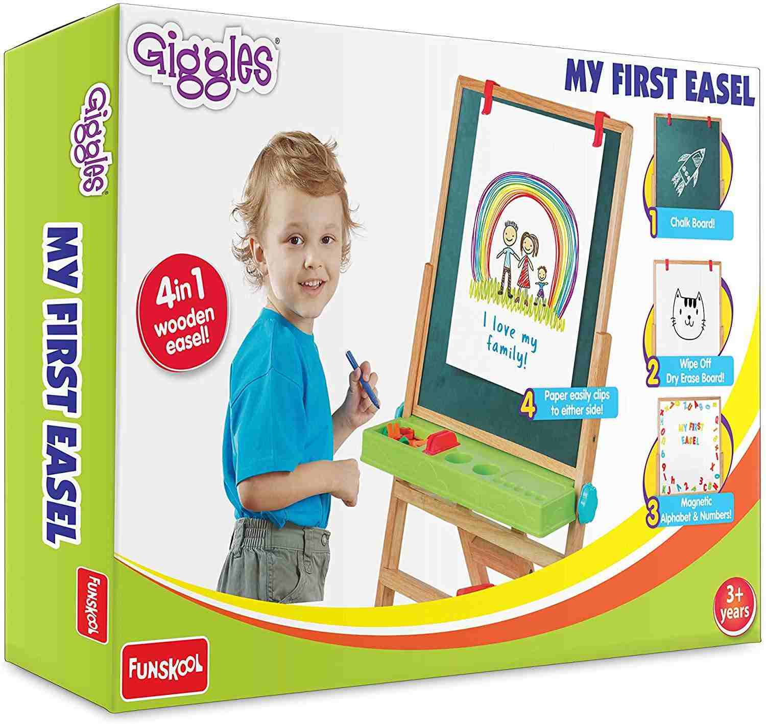Giggles My First New Easel - Brown Activity Table & Boards for Kids age 3Y+ (Brown)