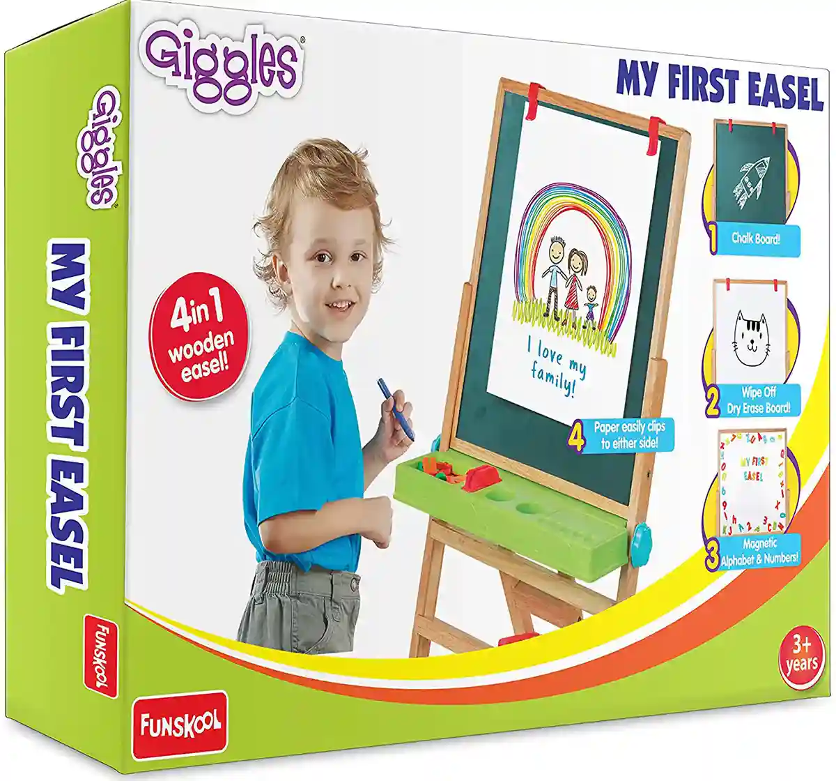 Giggles My First New Easel - Brown Activity Table & Boards for Kids age 3Y+ (Brown)
