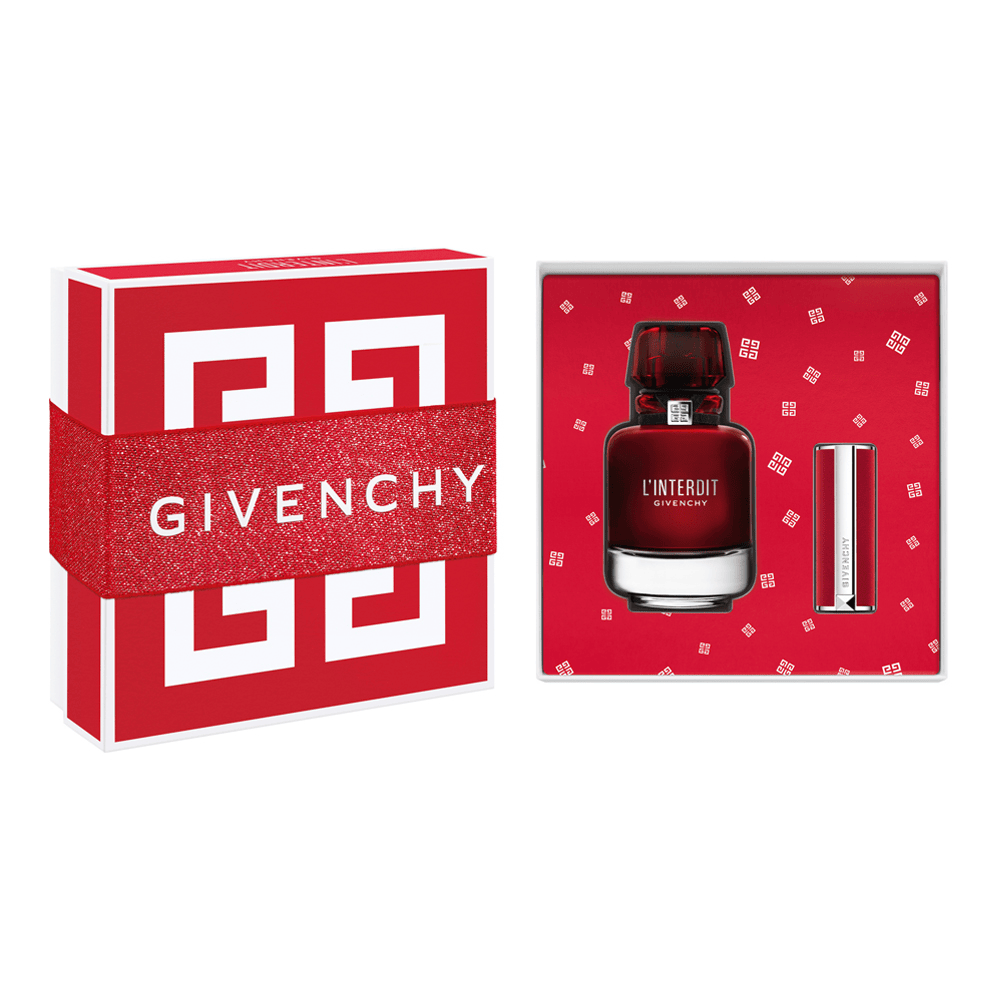 L'Interdit Eau De Parfum Rouge + Mini Le Rouge Deep Velvet Lipstick Gift Set Christmas (Limited Edition)