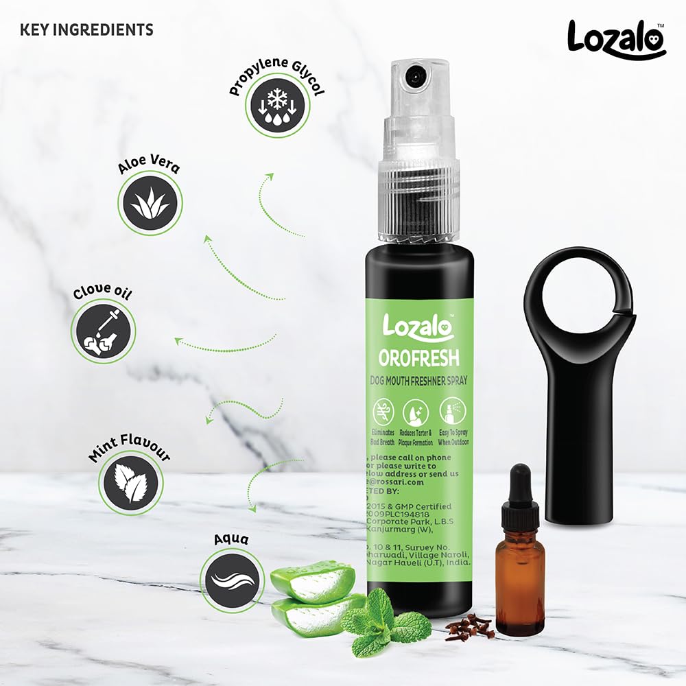 Lozalo Orofresh Dog Mouth Freshner Spray, 22 ml