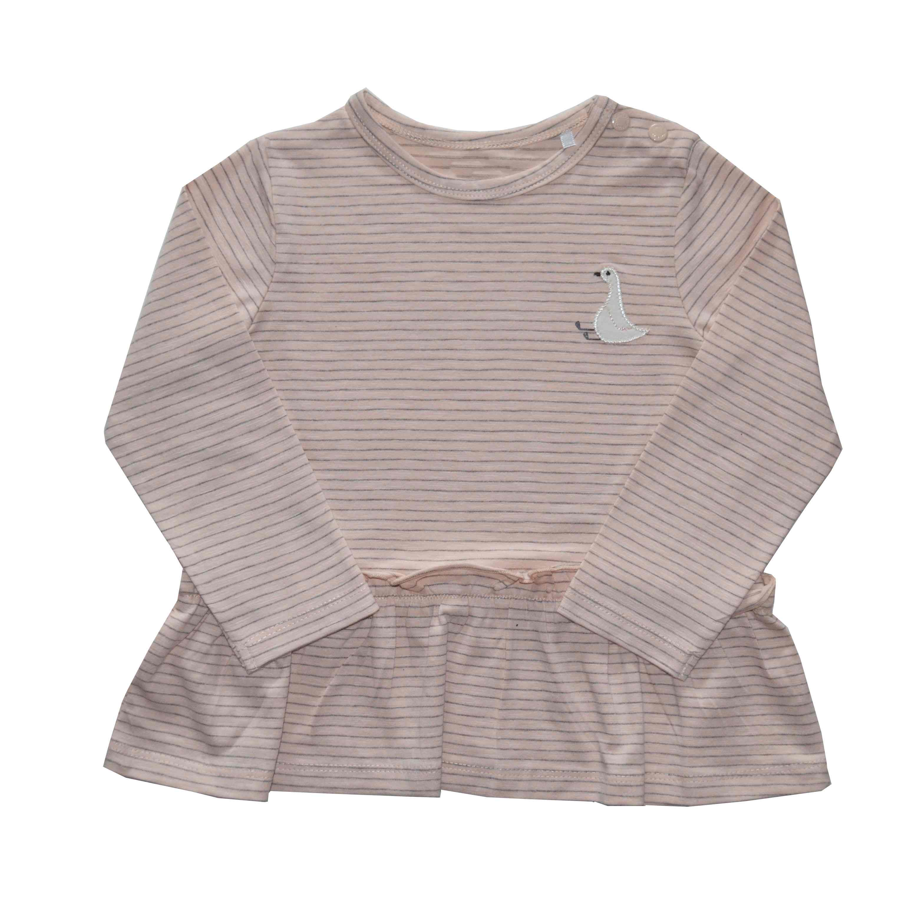 Baby Girls Top with full sleeves;Color-Lt.Peach