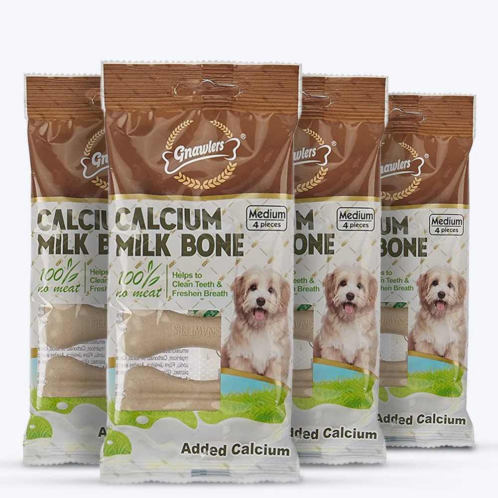 Gnawlers Calcium Milk Bone Dog Treats For Dogs 4 in 1