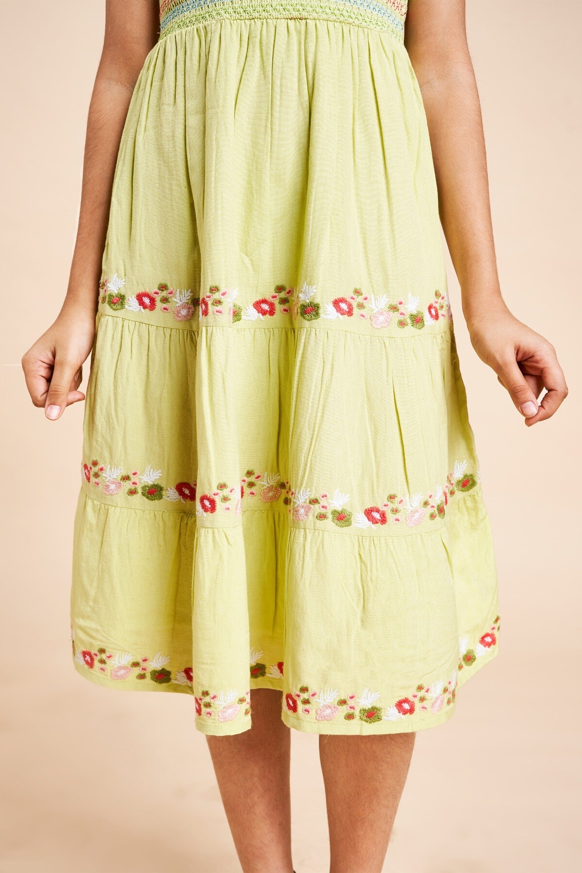 Global Desi | Lime Green Dress 1