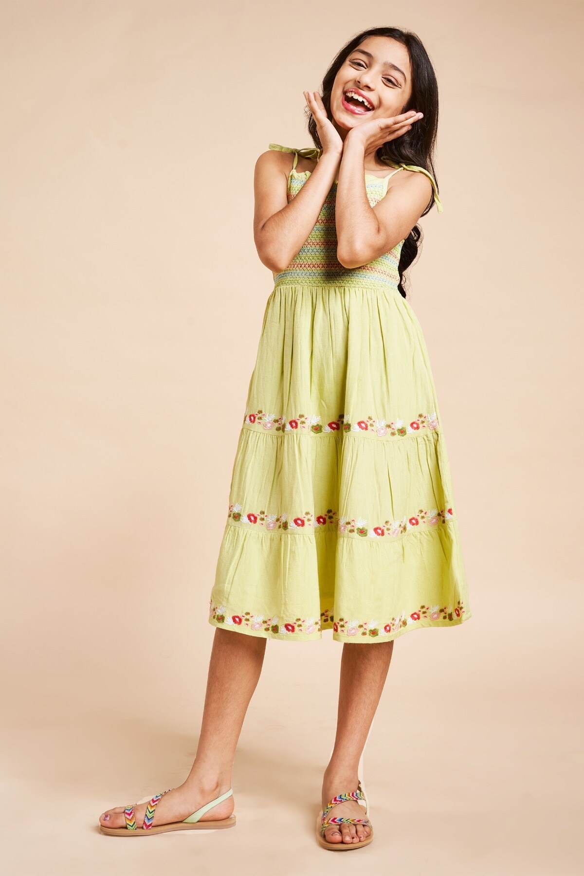 Global Desi | Lime Green Dress 2