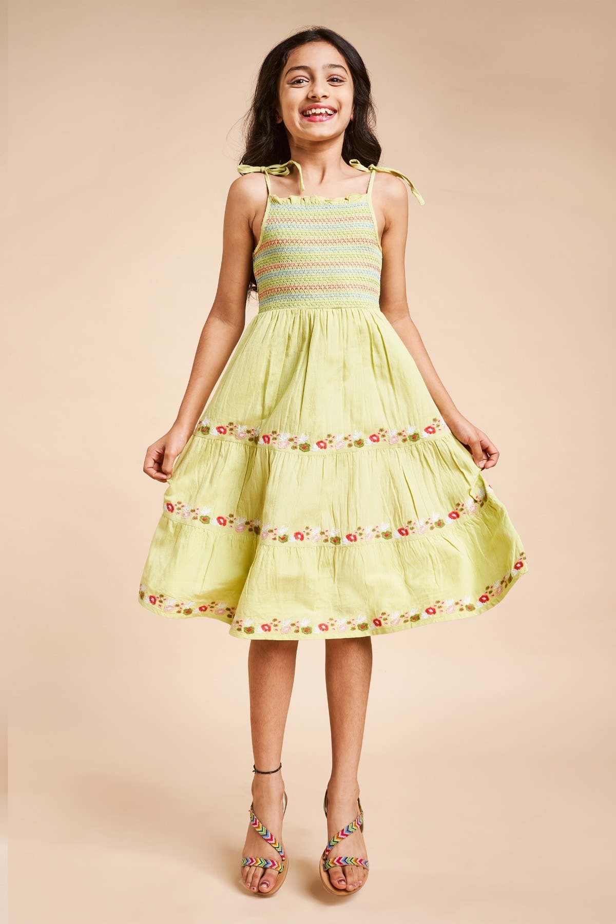 Global Desi | Lime Green Dress 4