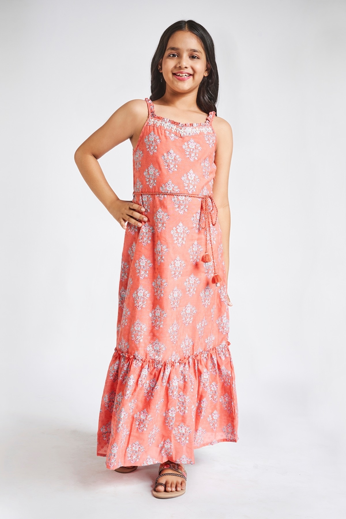 Global Desi | Pink Maxi Dress 1