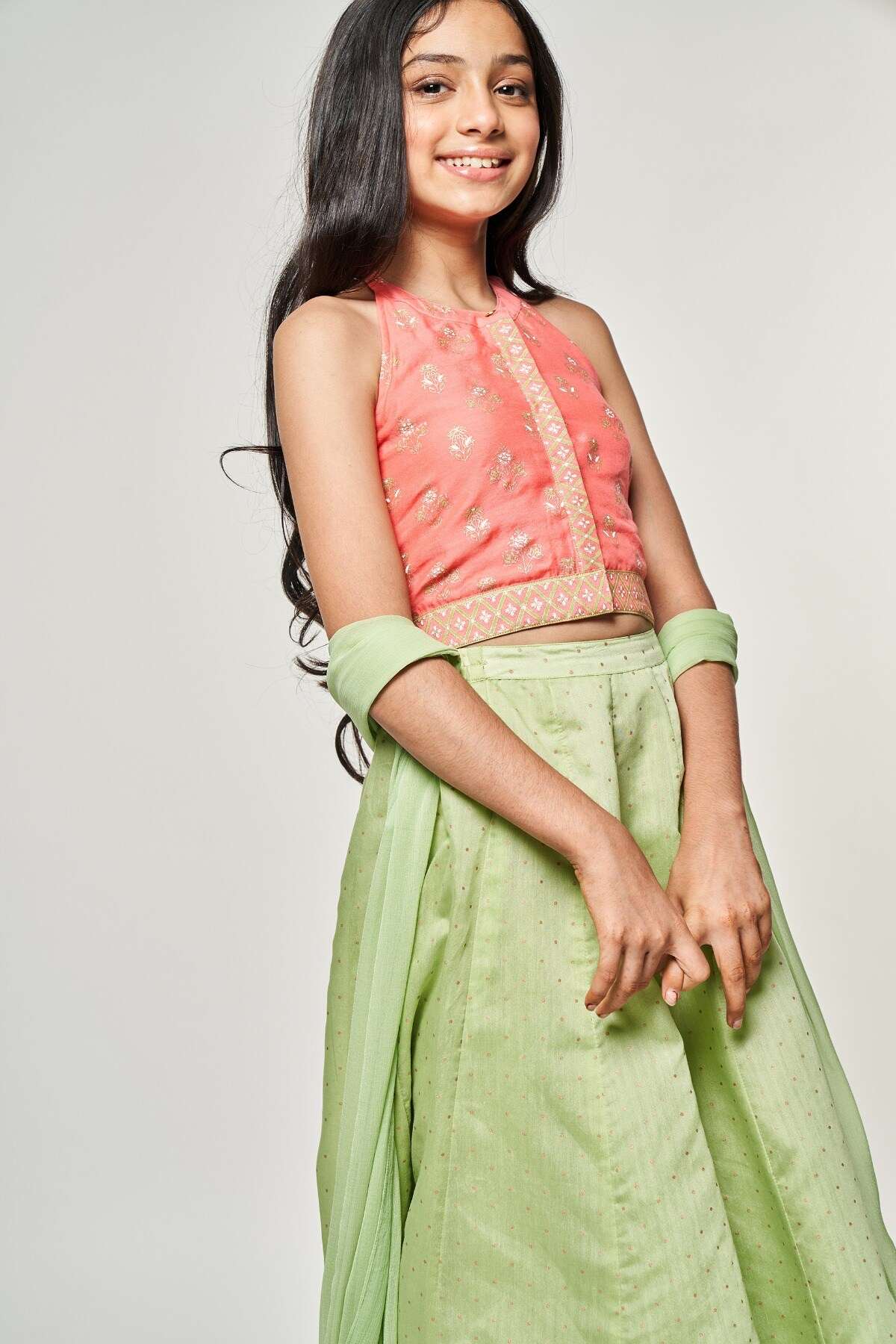 Lime Pink Printed Set