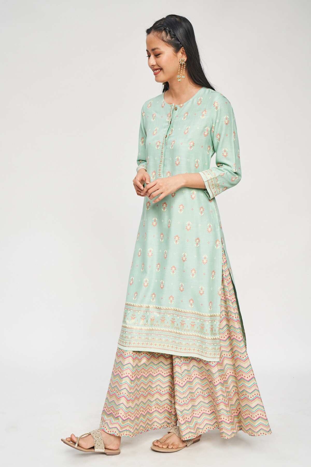 Elegant Aqua Kurta Set