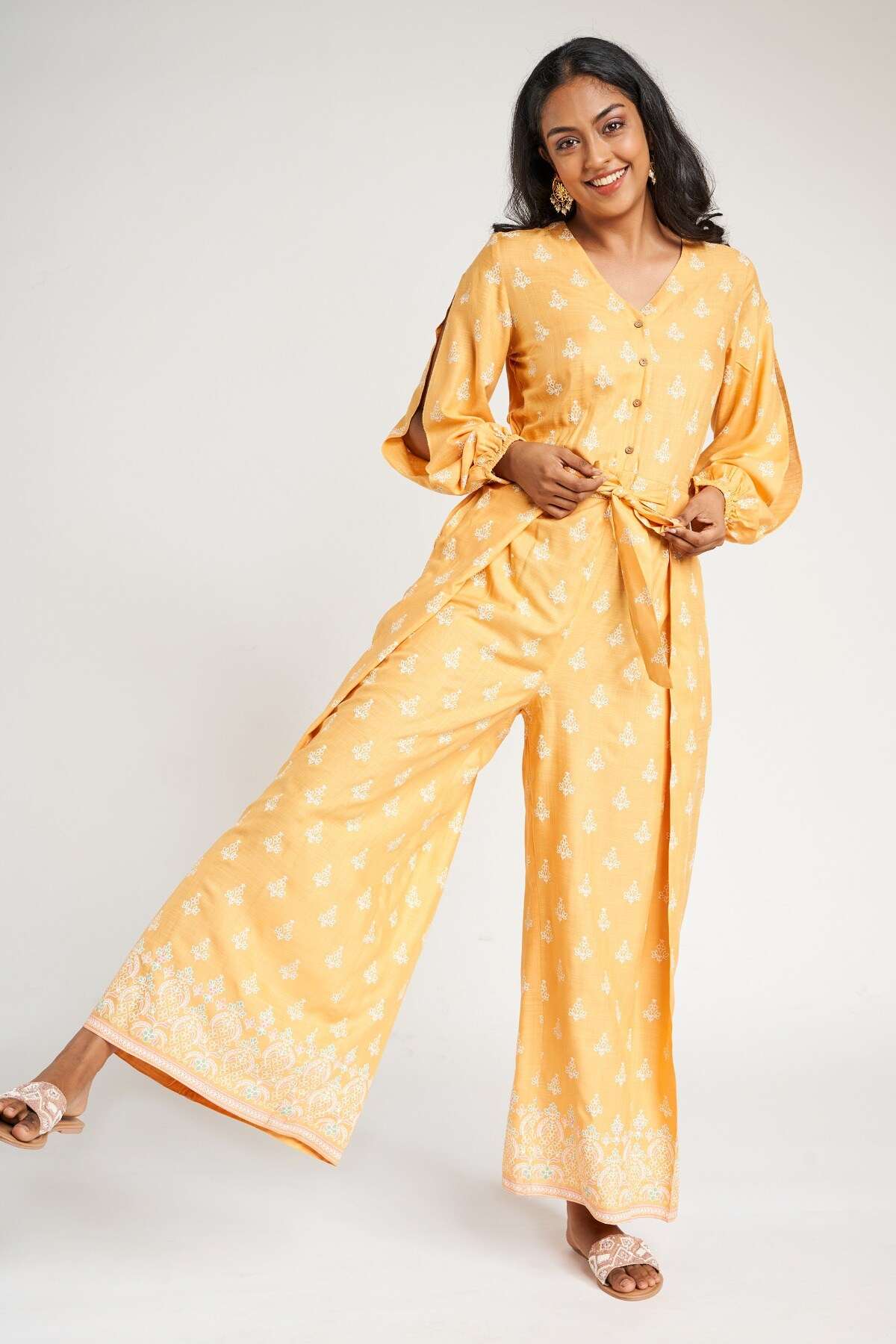 Global desi yellow jumpsuit 2025