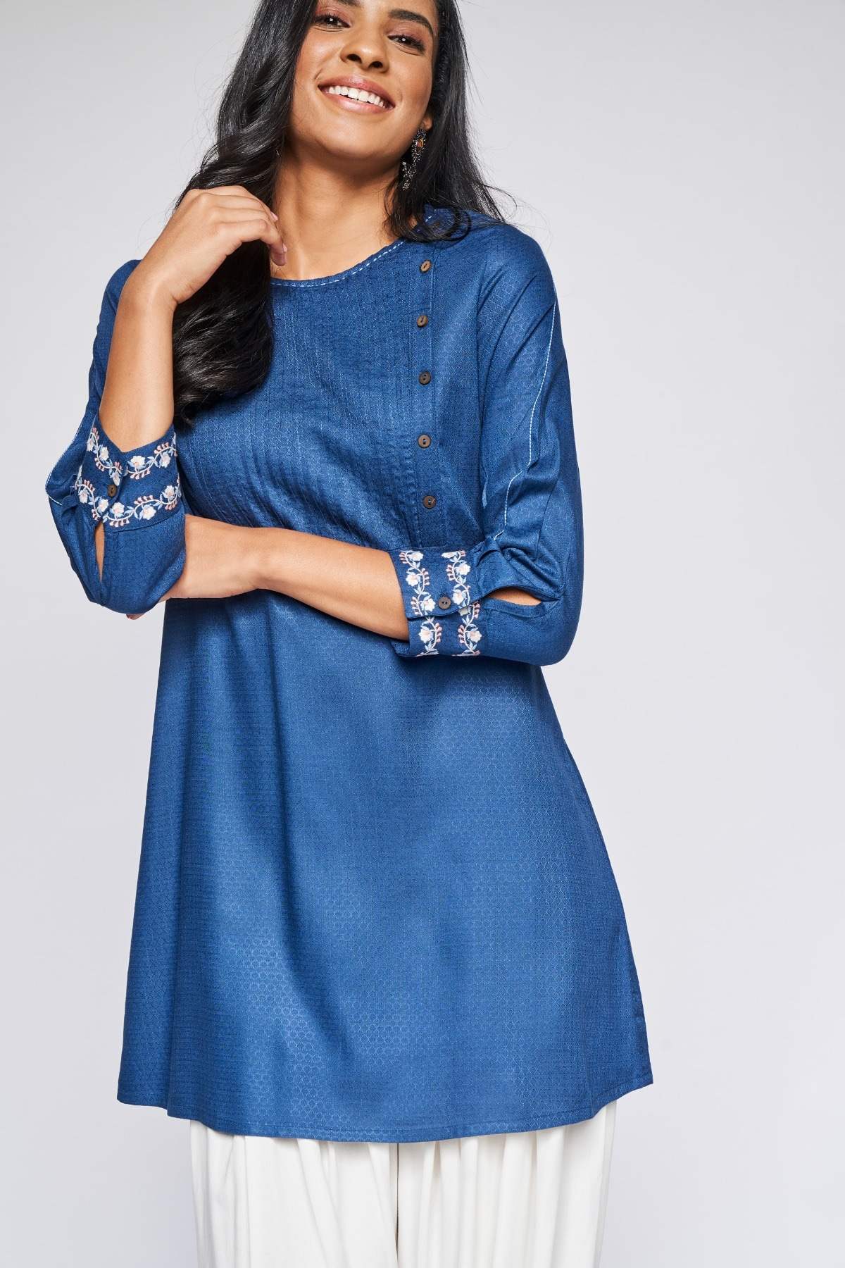 Global Desi Indigo Tunic