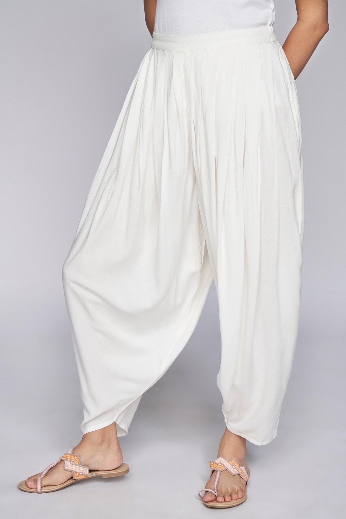 Buy White Lace Cotton Pants  ROZGWHKE01ROZ4  The loom