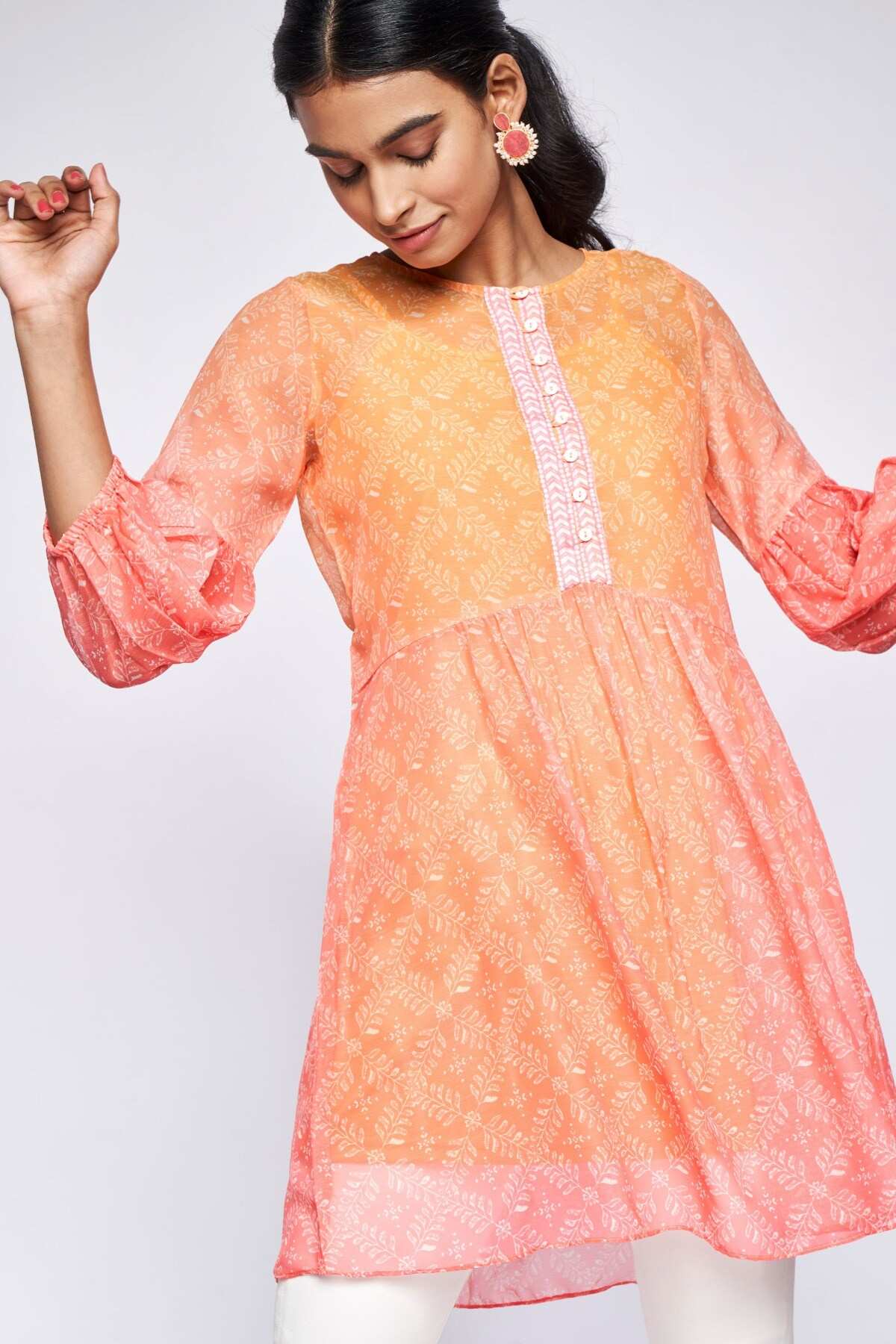global desi orange tunic