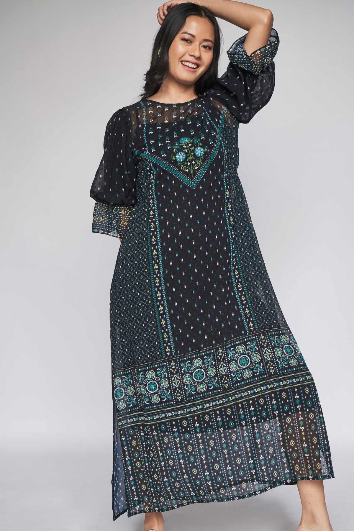 Global Desi Black Gown