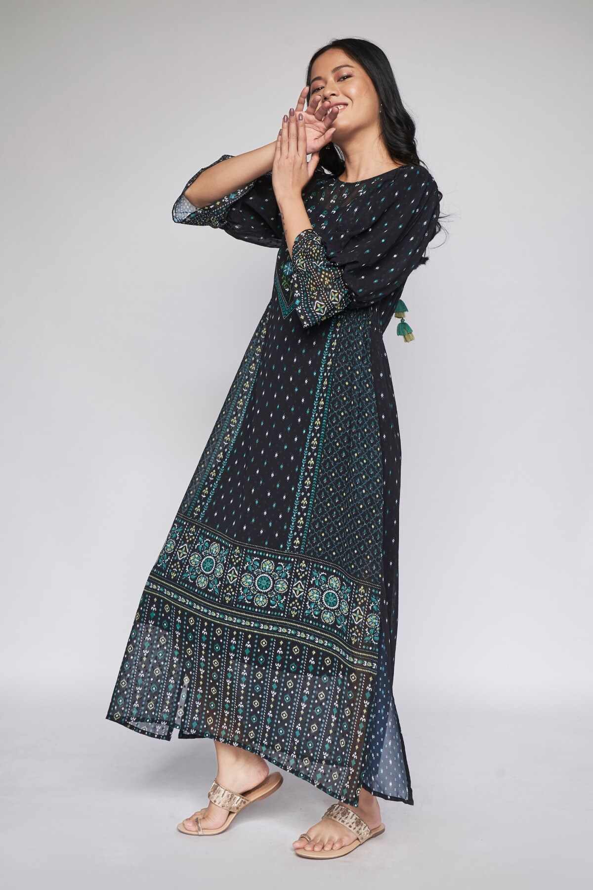 Global Desi Black Gown