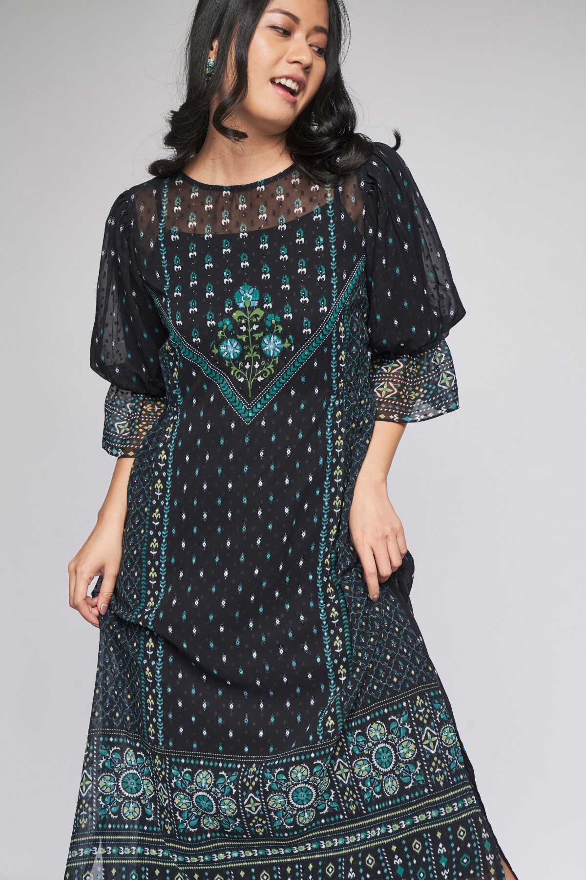 Global Desi Black Gown
