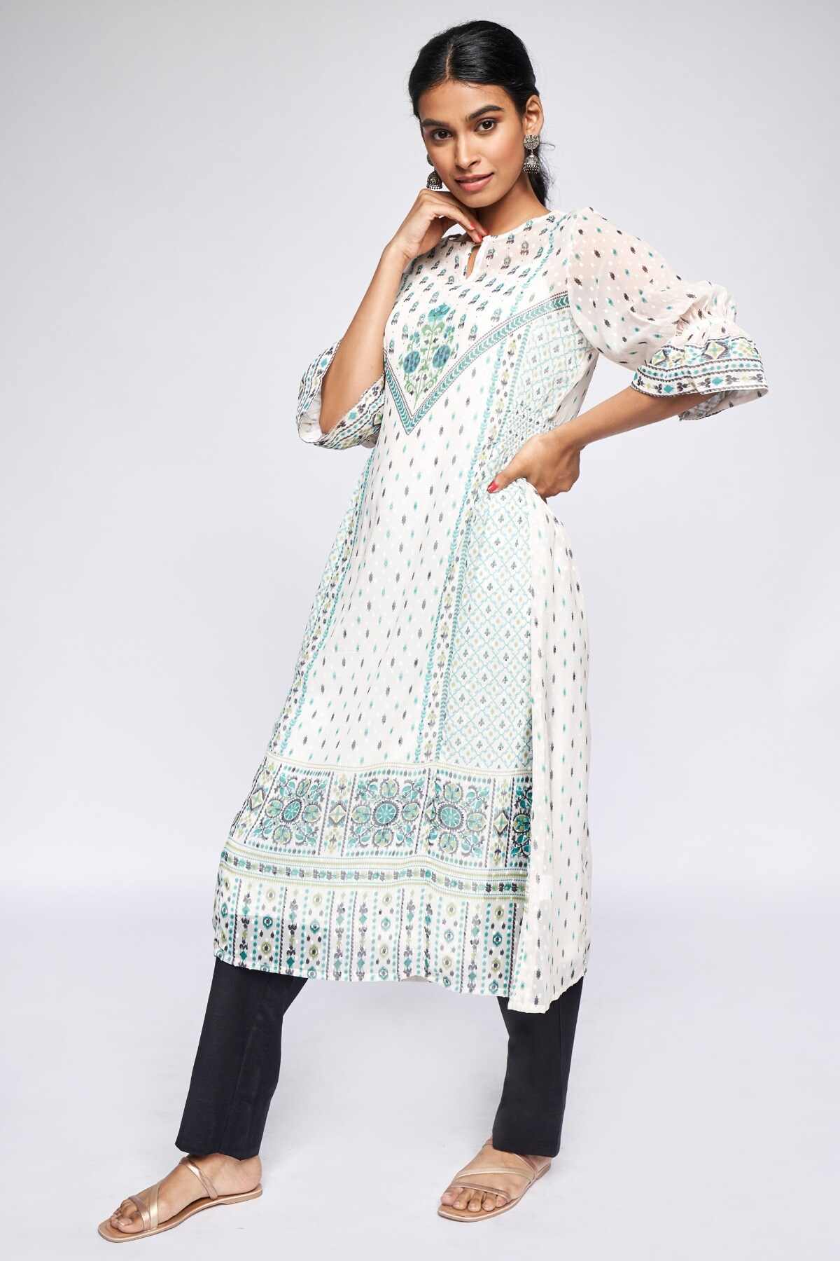 Global desi off white kurta new arrivals