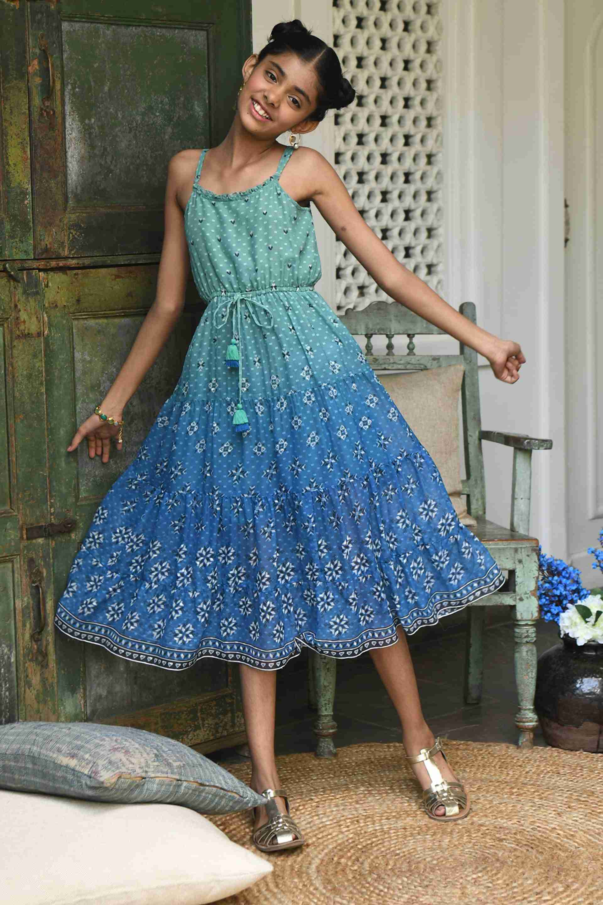 Global Desi Blue Gown Global Desi