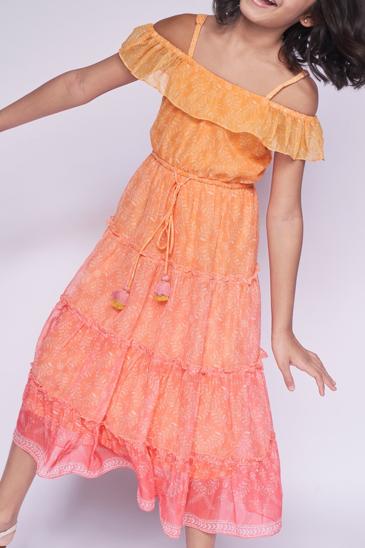 Global Desi | Global Desi Orange Gown 2