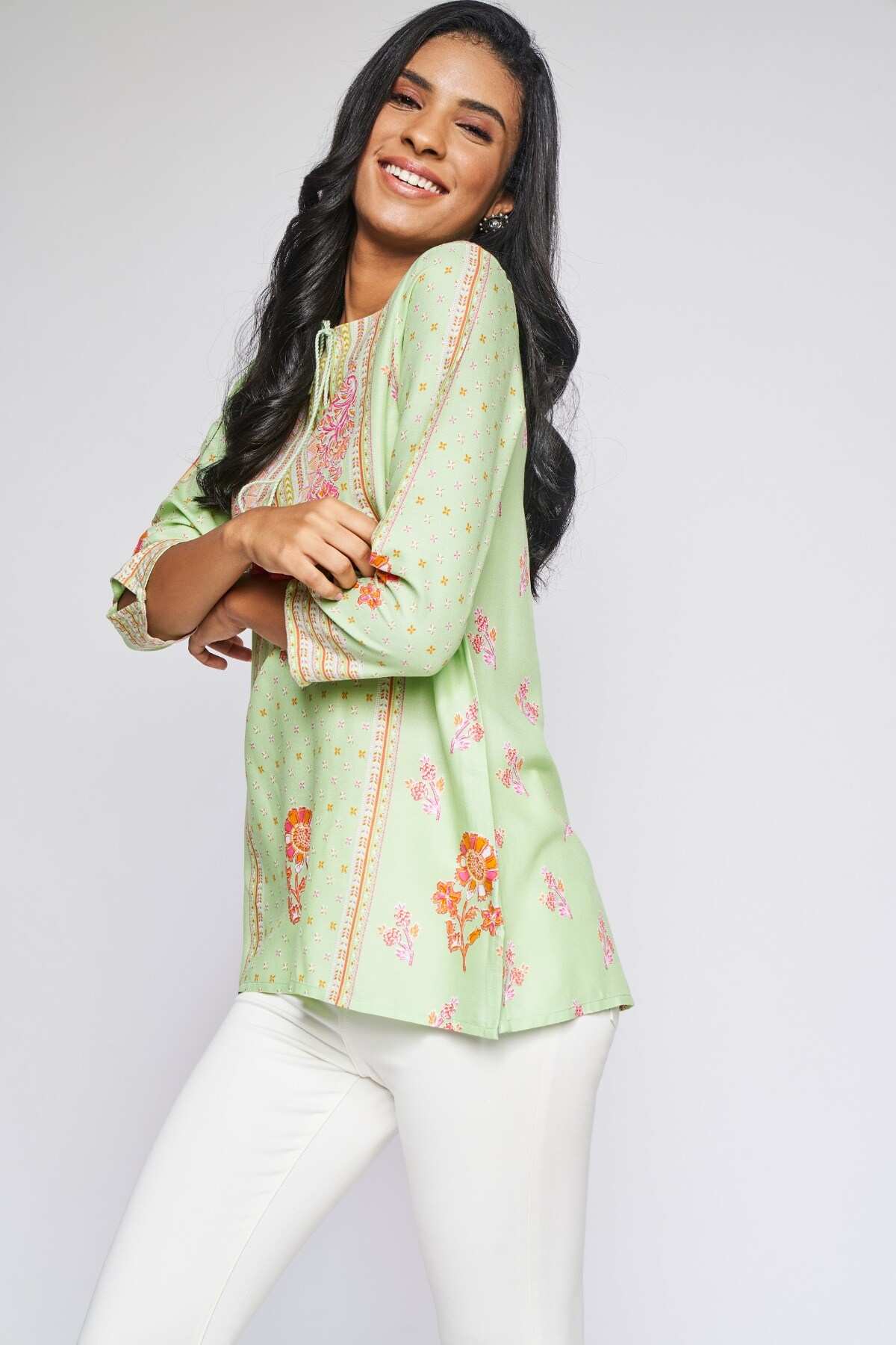 Global Desi Mint Top