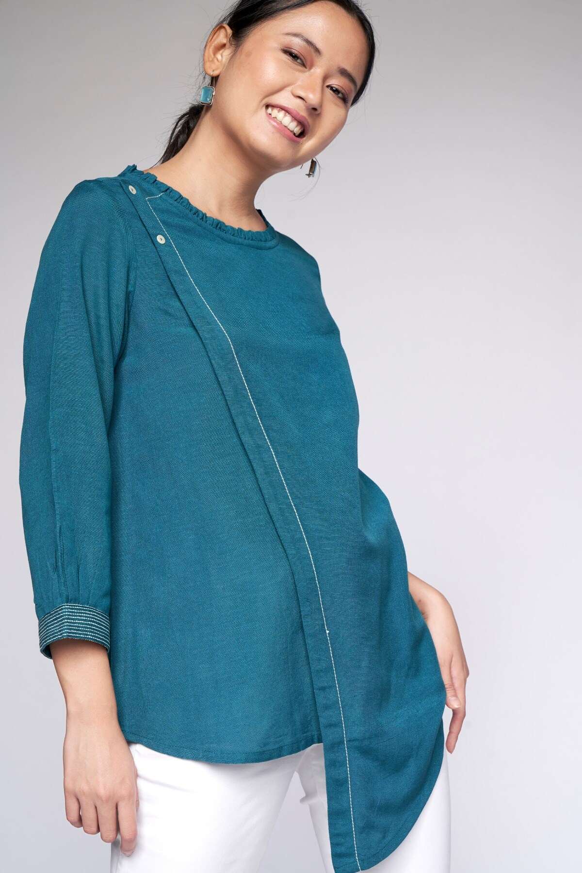 Global Desi Teal Top
