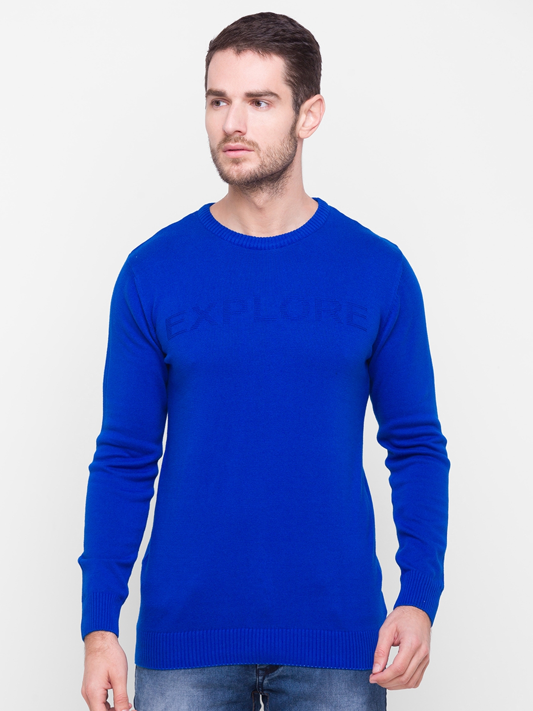 globus | Blue Textured T-Shirt 0