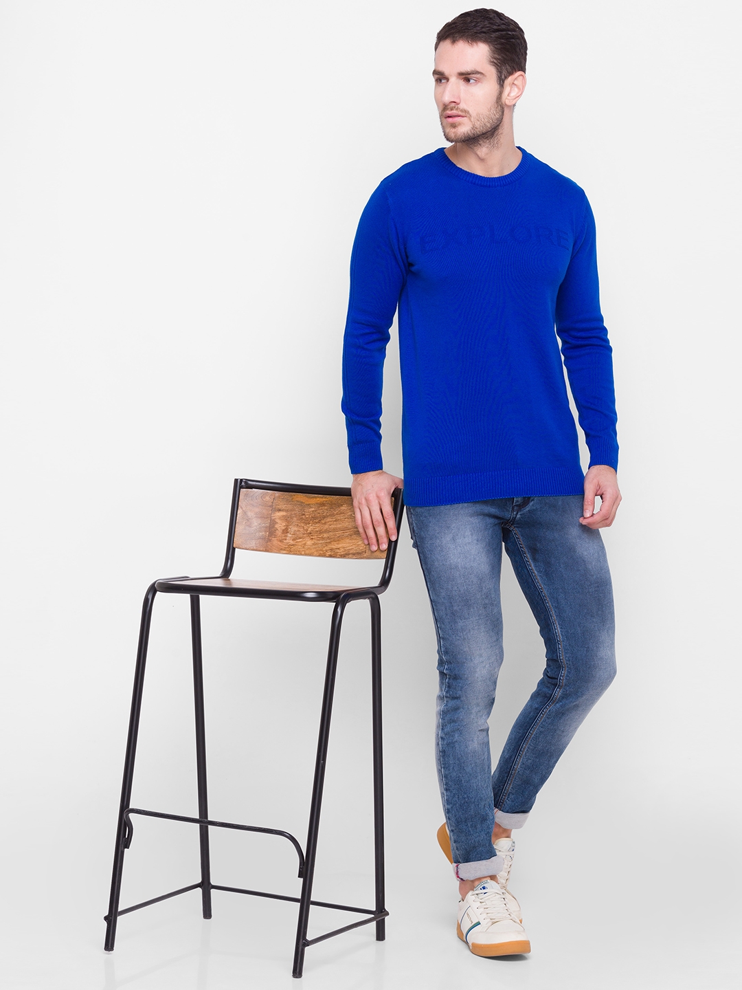 globus | Blue Textured T-Shirt 5
