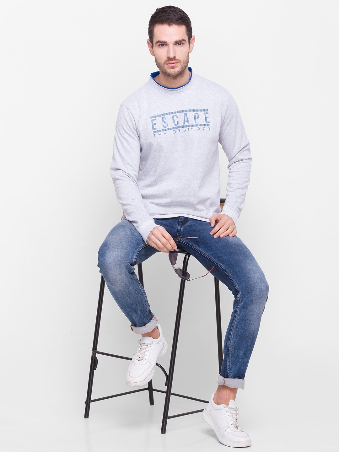 globus | Grey Printed Sweatshirt 5